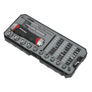 Sealey Premier Ratchet Screwdriver Socket & Bit Set 38 Piece AK64905