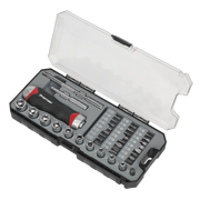 Sealey Premier Ratchet Screwdriver Socket & Bit Set 38 Piece AK64905