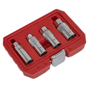 Sealey Spark Plug Socket Set 3/8"Sq Drive 4 Piece