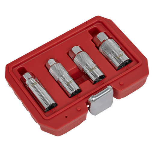 Sealey Spark Plug Socket Set 3/8"Sq Drive 4 Piece