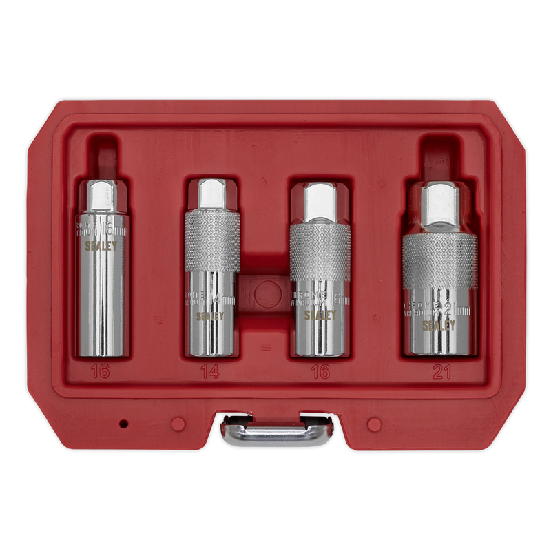 Sealey Spark Plug Socket Set 3/8"Sq Drive 4 Piece