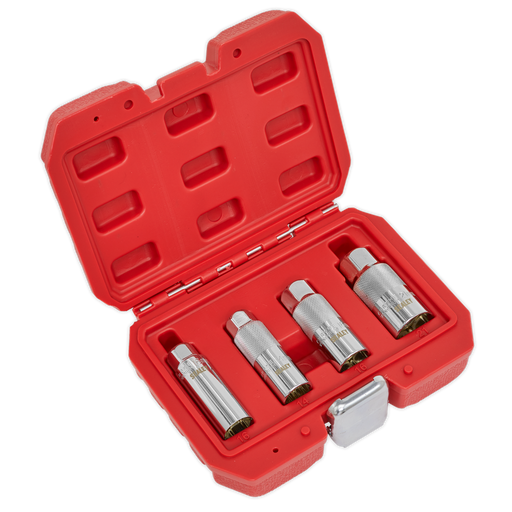 Sealey Magnetic Spark Plug Socket Set 3/8" Drive 4 Piece