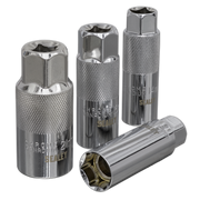 Sealey Magnetic Spark Plug Socket Set 3/8" Drive 4 Piece