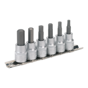 Sealey Premier Hex Key Socket Bit Set 3/8"Sq Drive 6 Piece