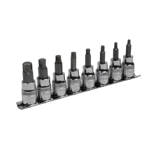 Sealey Premier Hex Socket Bit Set 3/8"Sq Drive 8 Piece
