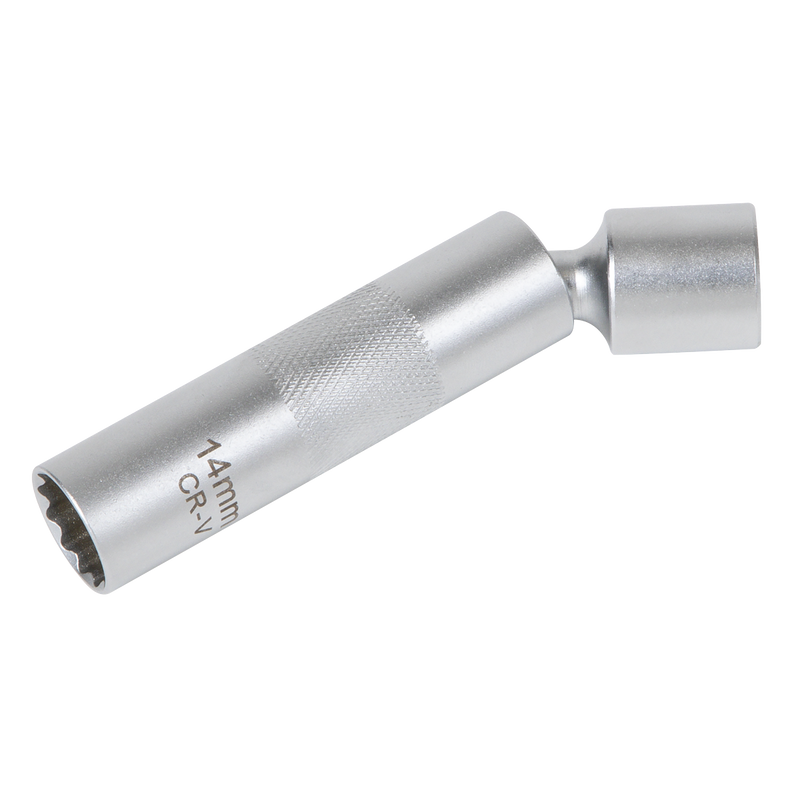 Sealey Spark Plug Socket 14mm 3/8" Drive with Universal Joint
