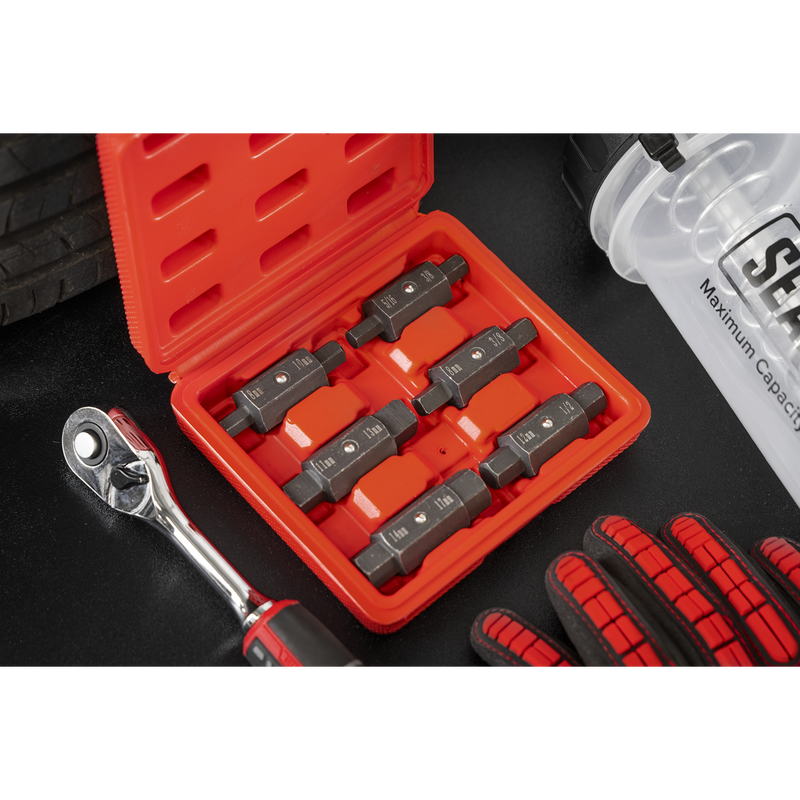 Sealey Double End Oil Drain Plug Key Set 6 Piece