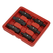 Sealey Double End Oil Drain Plug Key Set 6 Piece