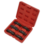 Sealey Double End Oil Drain Plug Key Set 6 Piece