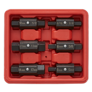 Sealey Double End Oil Drain Plug Key Set 6 Piece