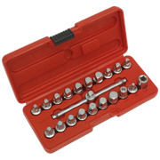 Sealey Oil Drain Plug Key Set 21 Piece 3/8" Square Drive