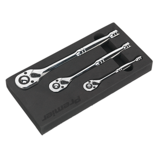 Sealey Premier Ratchet Wrench Set 1/2" Drive 72-Tooth AK6672