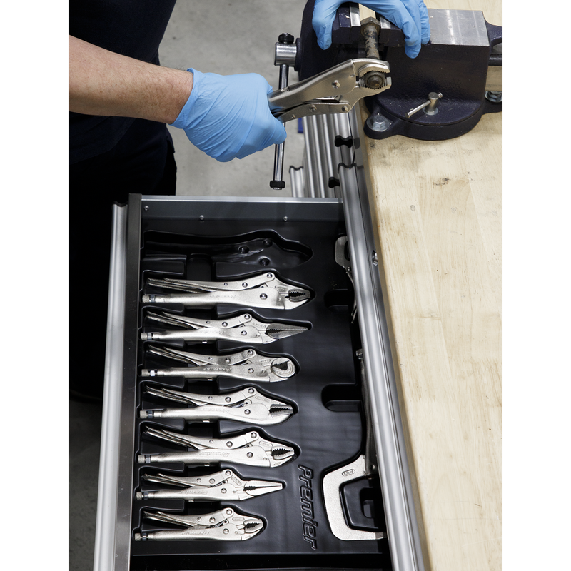 Sealey Premier Locking Pliers Set 10 Piece 125-275mm