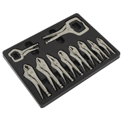 Sealey Premier Locking Pliers Set 10 Piece 125-275mm
