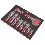 Sealey Premier Locking Pliers Set 10 Piece with Foam Tray AK6802