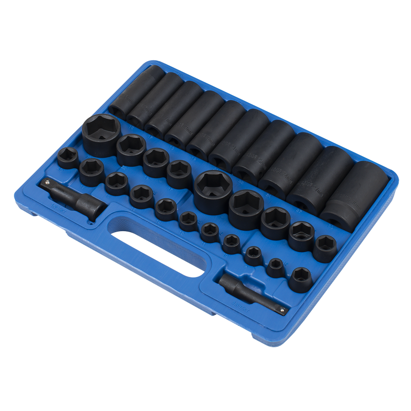 Sealey Premier Impact Socket Set 32 Piece 3/8" & 1/2" Drive AK681
