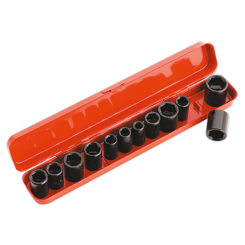 Sealey Premier Impact Socket Set 3/8" Sq Drive 12 Piece