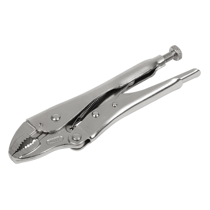 Sealey Premier Locking Pliers Curved Jaws 185mm 38mm Capacity