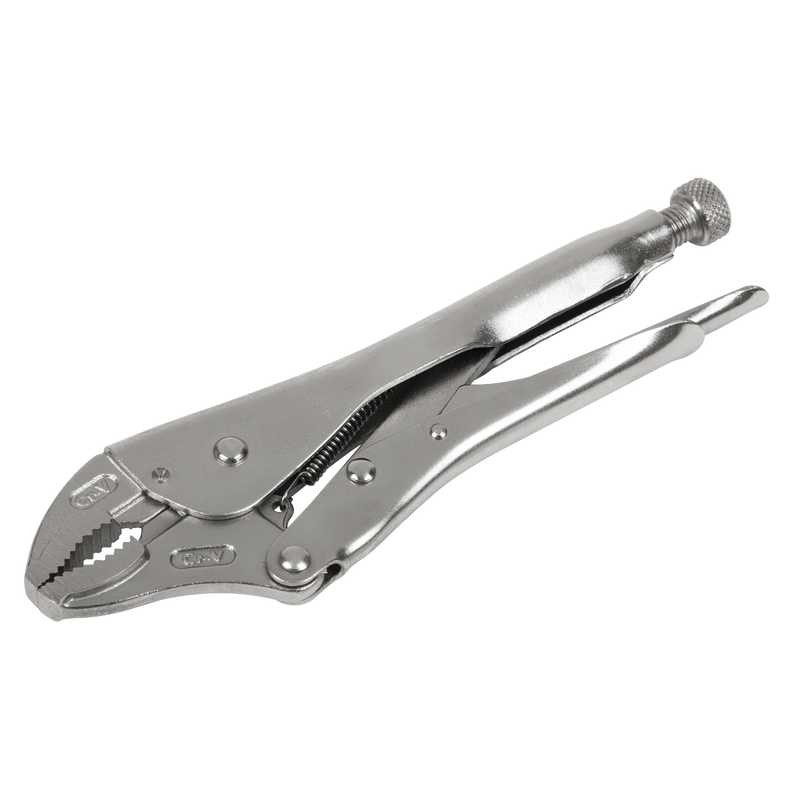 Sealey Premier Locking Pliers Curved Jaws 225mm 47mm Capacity