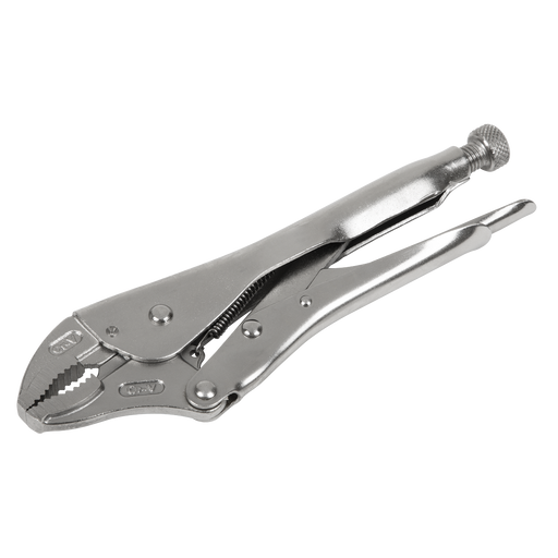 Sealey Premier Locking Pliers Curved Jaws 225mm 47mm Capacity