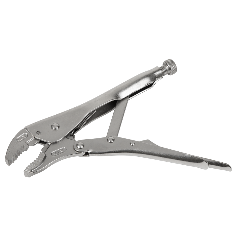 Sealey Premier Locking Pliers Curved Jaws 225mm 47mm Capacity