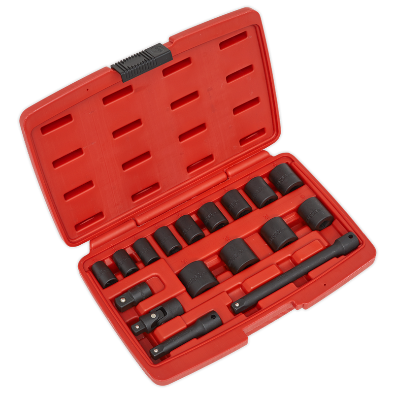 Sealey Premier Impact Socket Set 3/8"Sq Drive 17 Piece
