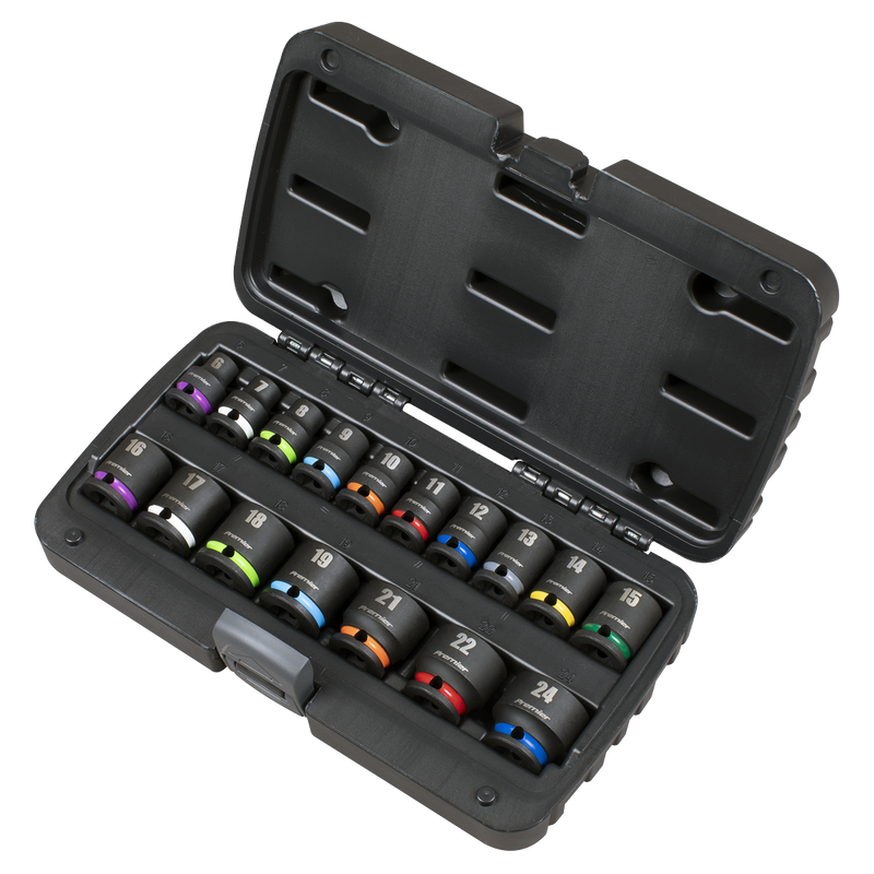 Sealey Premier Impact Socket Set 3/8" Drive 17 Piece