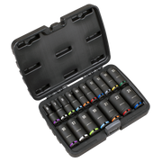 Sealey Premier Deep Impact Socket Set 3/8” Sq Drive 17 Piece
