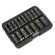 Sealey Premier Deep Impact Socket Set 3/8” Sq Drive 17 Piece