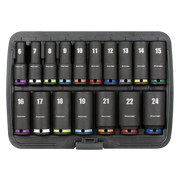 Sealey Premier Deep Impact Socket Set 3/8” Sq Drive 17 Piece