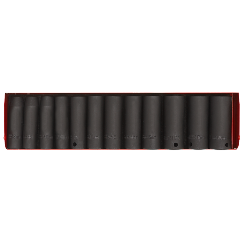 Sealey Premier Deep Impact Socket Set 3/8"Sq Drive 12 Piece