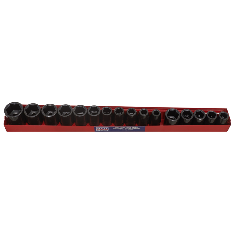 Sealey Premier Impact Socket Set 1/2"Sq Drive 16 Piece