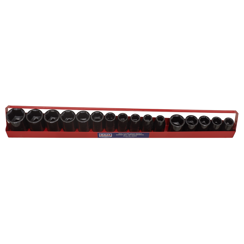 Sealey Premier Impact Socket Set 1/2"Sq Drive 16 Piece