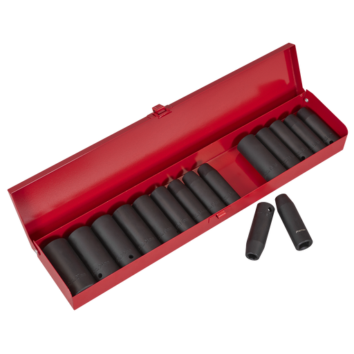 Sealey Premier Deep Impact Socket Set 1/2"Sq Drive 16 Piece