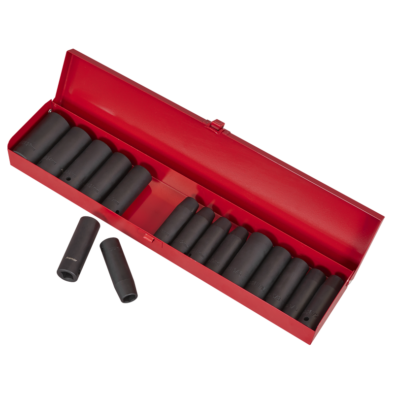 Sealey Premier Deep Impact Socket Set 1/2"Sq Drive 16 Piece