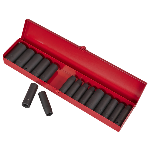 Sealey Premier Deep Impact Socket Set 1/2"Sq Drive 16 Piece