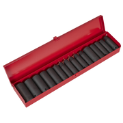 Sealey Premier Deep Impact Socket Set 1/2"Sq Drive 16 Piece
