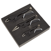 Sealey Premier Black Quick Release Locking Pliers Set 3 Piece