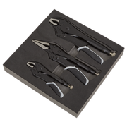 Sealey Premier Black Quick Release Locking Pliers Set 3 Piece