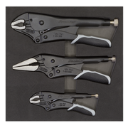 Sealey Premier Black Quick Release Locking Pliers Set 3 Piece