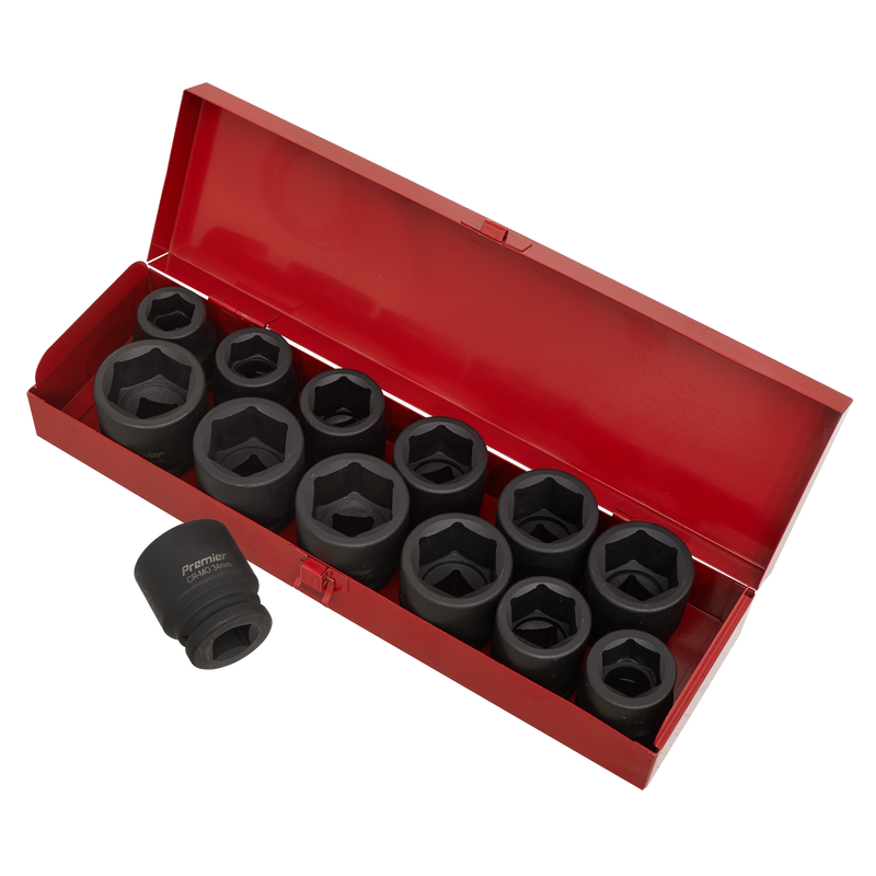 Sealey Premier Impact Socket Set 3/4" Sq Drive 13 Piece