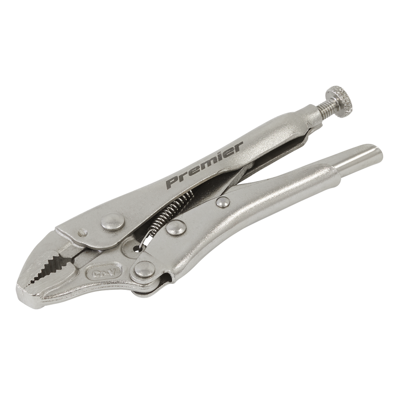 Sealey Premier Locking Pliers Set 3 Piece - Curved & Long Nose, 1.1kg