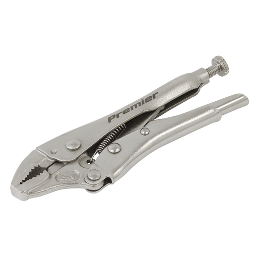 Sealey Premier Locking Pliers Set 3 Piece - Curved & Long Nose, 1.1kg