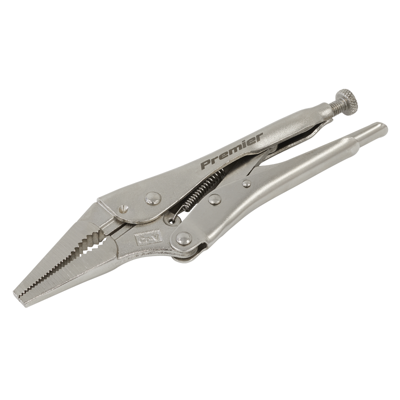 Sealey Premier Locking Pliers Set 3 Piece - Curved & Long Nose, 1.1kg