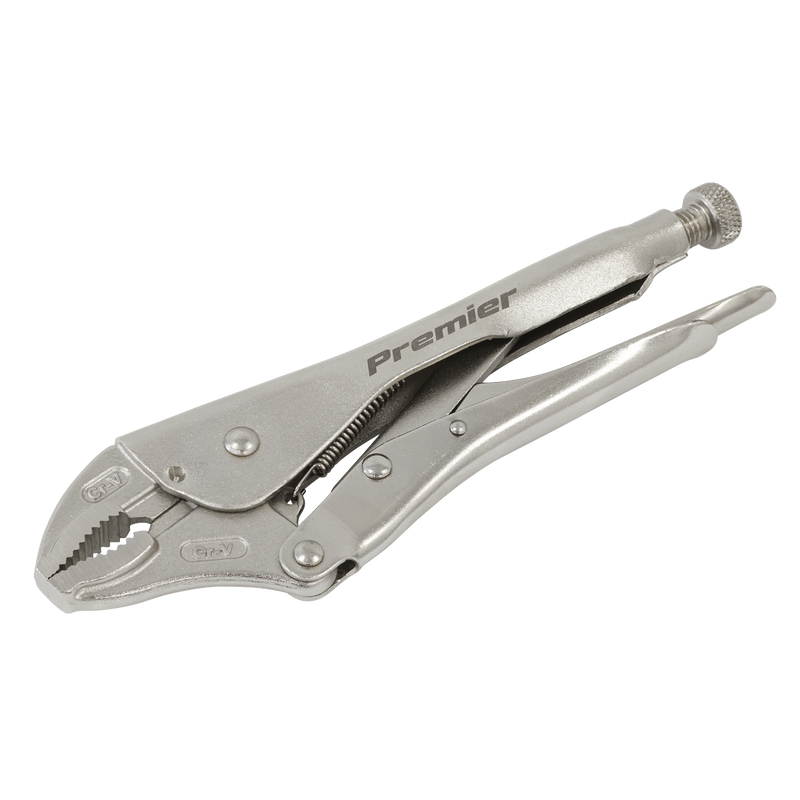 Sealey Premier Locking Pliers Set 3 Piece - Curved & Long Nose, 1.1kg