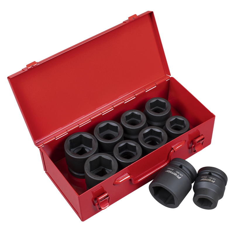 Sealey Premier Impact Socket Set 1" Sq Drive 10 Piece