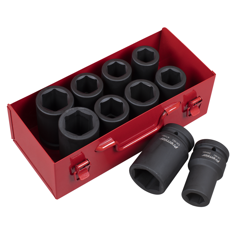 Sealey Premier Deep Impact Socket Set 1"Sq Drive 10 Piece