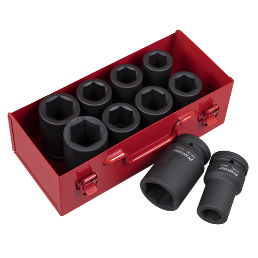 Sealey Premier Deep Impact Socket Set 1"Sq Drive 10 Piece