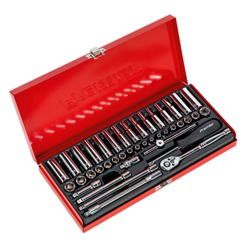 Sealey Premier Socket Set 1/4"Sq Drive 41 Piece Metric/Imperial