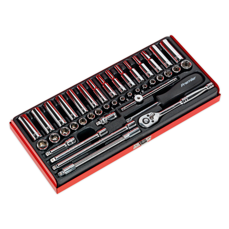 Sealey Premier Socket Set 1/4"Sq Drive 41 Piece Metric/Imperial